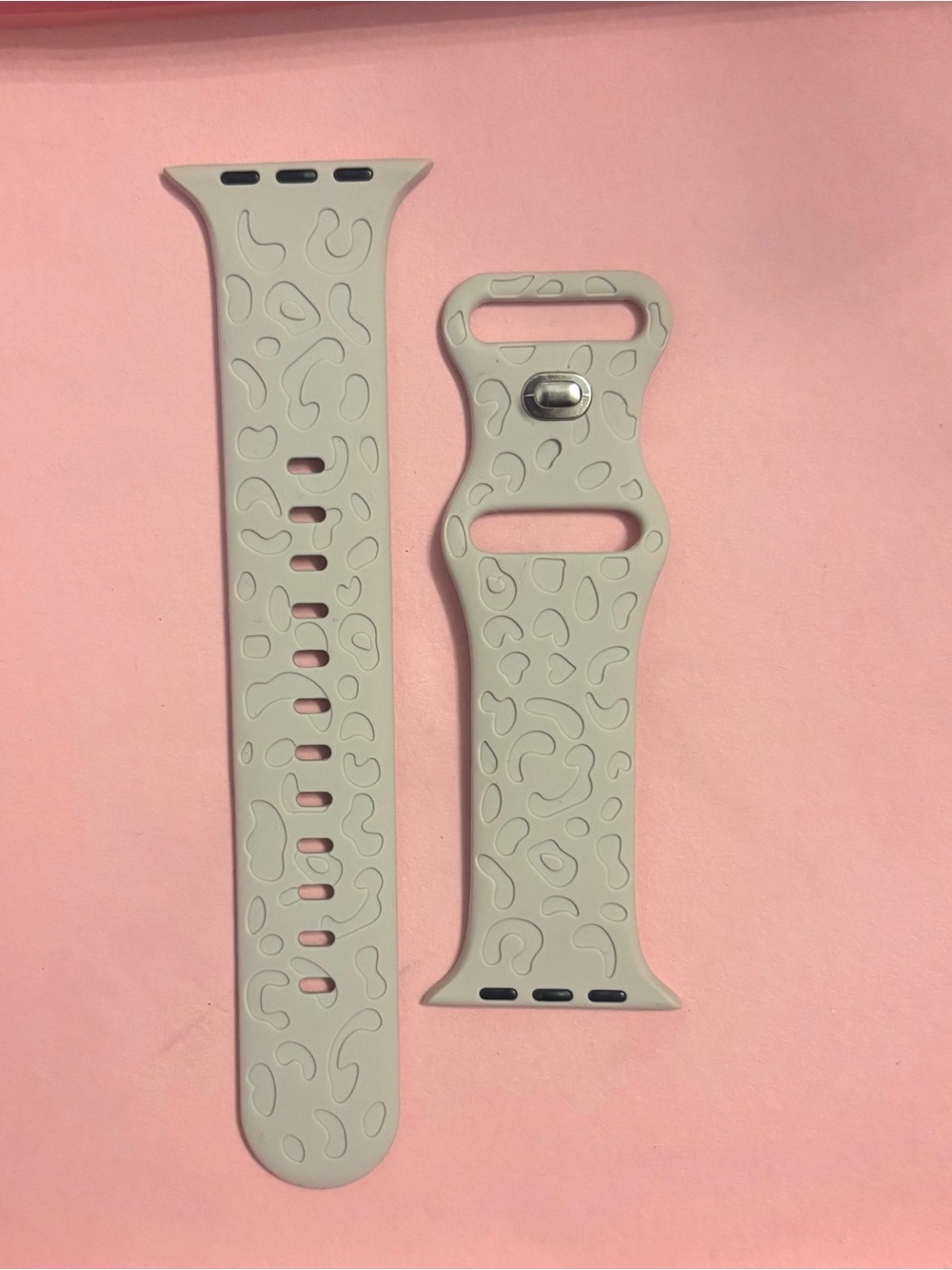 Neutral Leopard Print Silicone Watch Band for Smartwatches